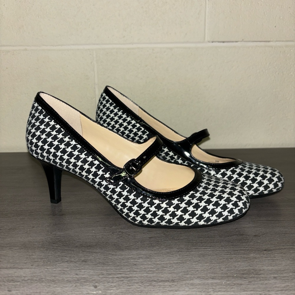 Alex Marie black and white Houndstooth heel